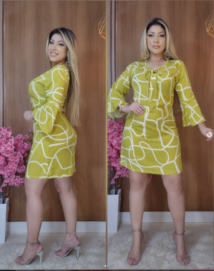 Imagem de Vestido manga flare